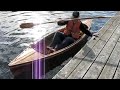 Cedar Strip Double Paddle Canoe First Launch