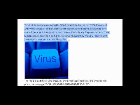 how to remove eicar test virus