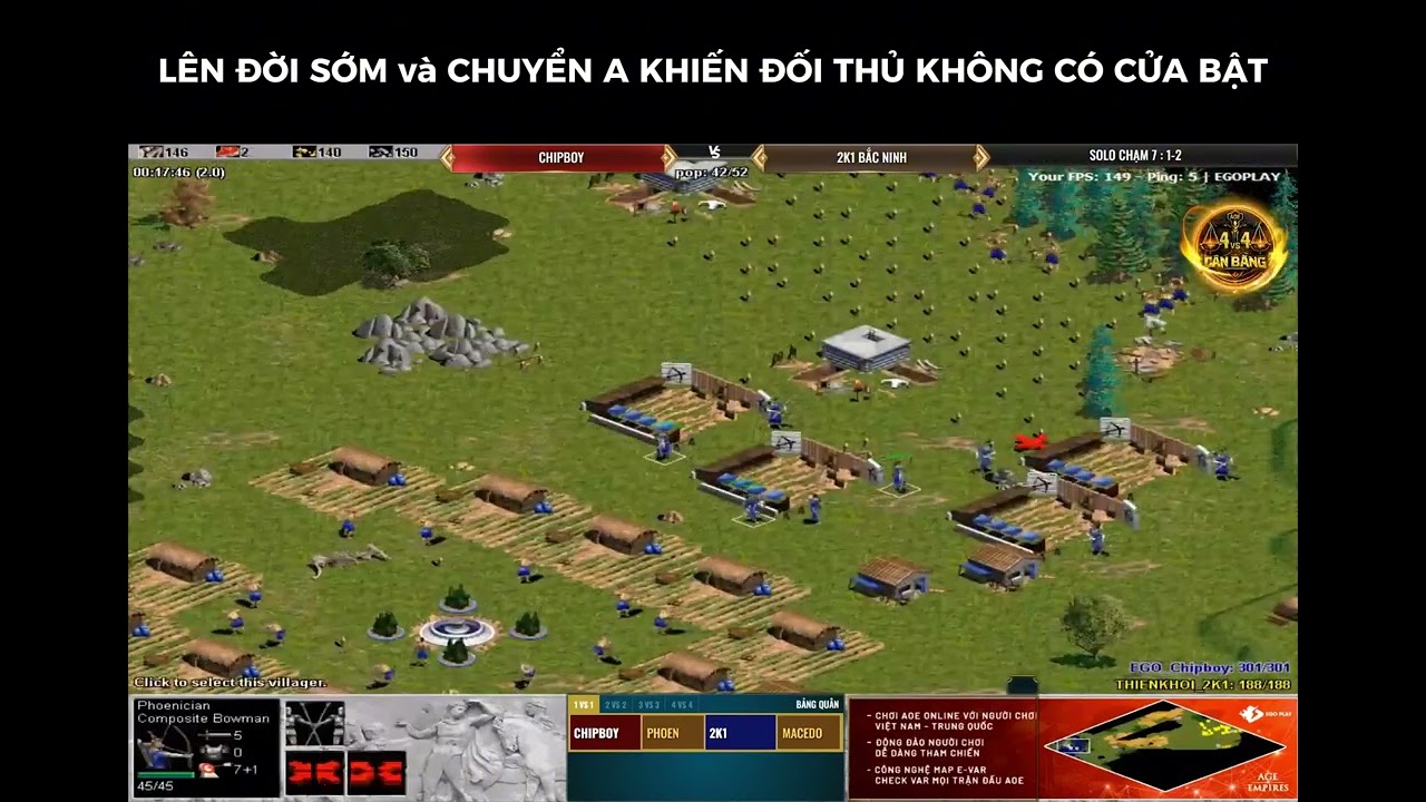 LÊN ĐỜI SỚM và CHUYỂN A KHIẾN ĐỐI THỦ KHÔNG CÓ CỬA