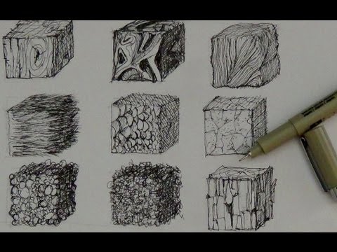 Pen and Ink Drawing Tutorials | How to create realistic textures