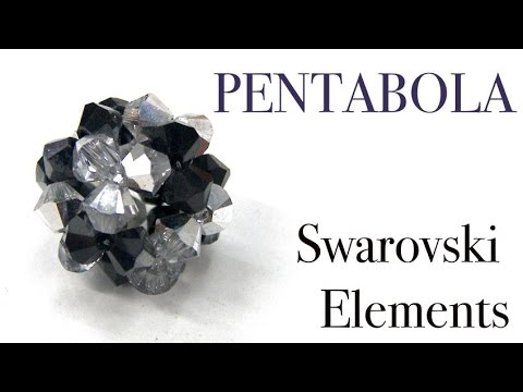 swarovski - Como hacer la pentabola con los tupis de Swarovski de 4mm y usarla para hacer unos elegantes pendientes - http://www.abalorios-tupis.es - http://www.crystald...