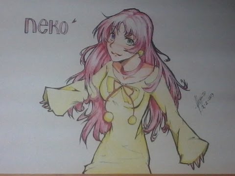 how to draw neko k