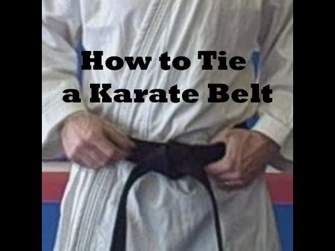 how to karate belt knot