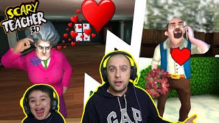 Scary teacher 3d | Valentines day special | Super glued | Game play