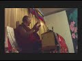 April 29, 2008. This was the practice and teaching portion of the Medicine Buddha Empowerment Event held in Orlando, April 28 and 29, 2008 at the home for the Drigung Theksum Chöling or the Orlando Tibetan Buddhist Meditation and Dharma Group. The Drigung Theksum Chöling is a Dharma and Meditation Group which practices both Basic forms of meditation as well as Tibetan (Vajrayana) Buddhist practices. Join us at meditation.meetup.com/558 Visit orlandodharma.org The group was officially consecrated on Febuary 11th, 2007 by our Spiritual Advisor, Drupon Thinley Nyingpo Rinpoche and is under the direction of Konchog Shenphen, the group's co-founder. The Drigung Kagyu Lineage is one of the Kagyu lineages which was founded 852 years ago, by the great spiritual master, Kyoba Jigten Sumgon. This is part 2 of the Medicine Buddha teachings which shows the Rimpoche giving detailed instructions on how to perform the mudras (hand gestures) that go with the chanted offerings of the 7 bowls (+ 1 for music) that represent water for drinking (ARGHAM), water for bathing the feet (PADYAM), flowers (PUPE), incense (DUPE), light from a lamp (ALOKE), perfumed water (GHANDE), fresh food (NAIWITE), and music (SHAPTA) in the air.