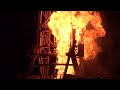 Jan. 5th 2012 10pm Nomac Rig #17 drilled into a shallow gas pocket soon after spudding in at a drilling depth of 900' northwest of Sweetwater, Oklahoma this evening around 6pm and burned to the ground. No injuries were reported. Workers stated that they encountered the abnormally pressurized zone at relief time around 6pm when the relief crew was in the change house. It was first thought that they had encountered a shallow air pocket but after testing with a 