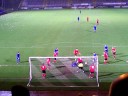 Luke Hinsley has a shot saved vs. Sheffield FC.