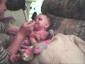 Baby LilBit eats her first solids Baby LilBit eats her first solids