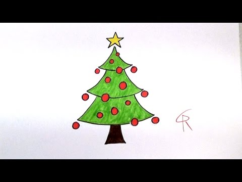 how to draw a xmas tree