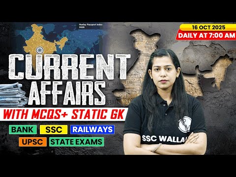 Current Affairs Today | 16 October Current Affairs 2025 | Daily Current Affairs | By Krati Mam