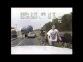 Tanker Truck Jackknifes And Crashes Into Cars On Shoulder - accident, big rig, crash, jackknife, semi, tanker