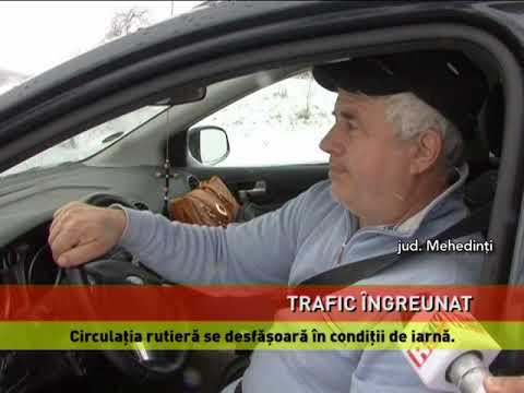 Circulaţia rutieră se desfăşoară în condiţii de iarnă