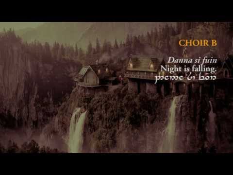 Gilraen's Memorial (with Sindarin lyrics in Tengwar script) - Lord of the Rings FoTR