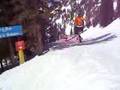 Celtek Clan--Snowboarding over a SLOW sign