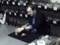 cups and balls at a coffee shop magic show