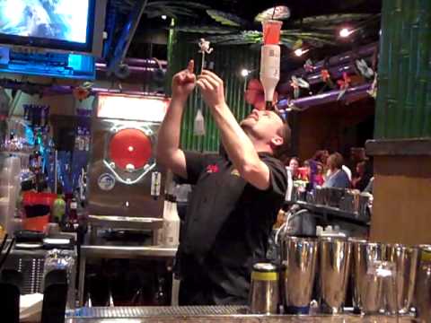 FLARE BARTENDING – KAHUNAVILLE PARTY BAR-TREASURE ISLAND HOTEL RESORT LAS VEGAS 4-30-2011 VID 2