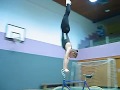 Extreme handstand on fixed gear bike
