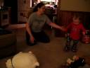 Lucy spins herself more silly.