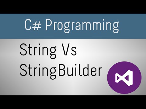 Video tutorial for String Vs String Builder in C#