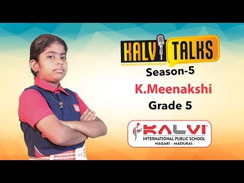 Meenakshi.K - Grade 5 | Florence Nightingale | Kalvi Talks S-5 | Kalvi International Public School