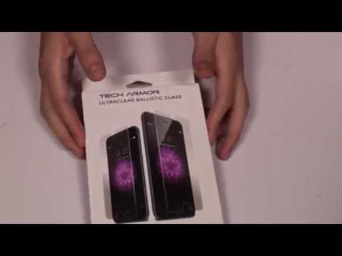 Tech Armor HD Clear Ballistic Glass Screen Protector for iPhone 6 Plus (installation & overview)