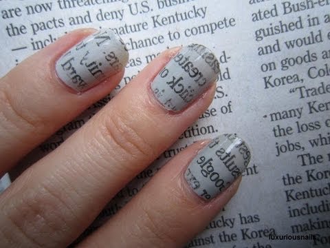 how to newspaper paint your nails