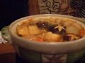 Japanese Food Hot Pot with Sushi Assortment Japanese Food Hot Pot with Sushi Assortment