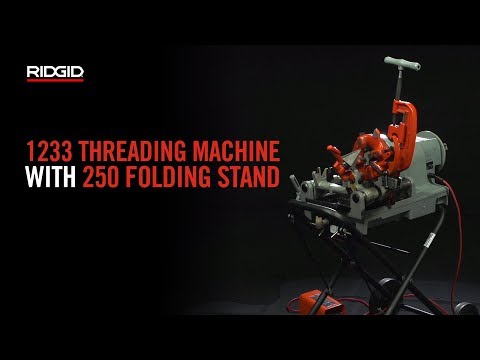  RIDGID 1233 Threading Machine With 250 Folding Stand