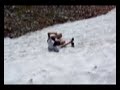 snow sliding