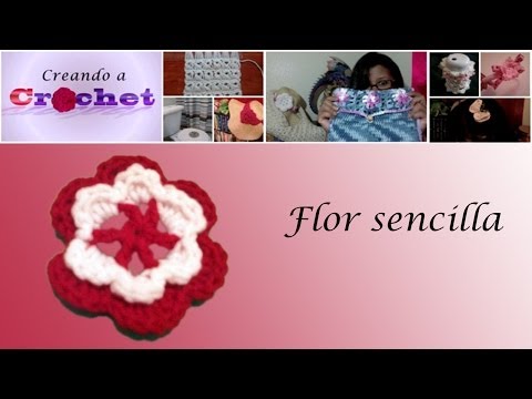 Flor sencilla -Tutorial de tejido crochet