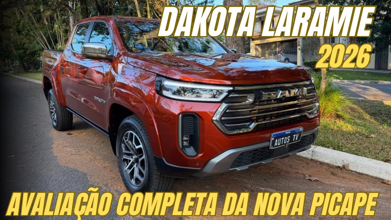 RAM DAKOTA LARAMIE 2026: vale a pena a compra? E o motor? Cores, opções e preços - TESTE COMPLETO