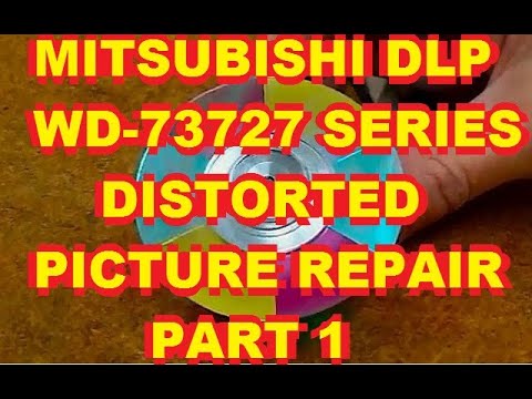 Part 1 – Mitsubishi WD-73727  DLP Color Distortion Distorted Fix Repair V28 V29 V30 V31 Chassis