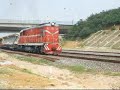 Railfaning July 25:DF7C+ trains under bridge