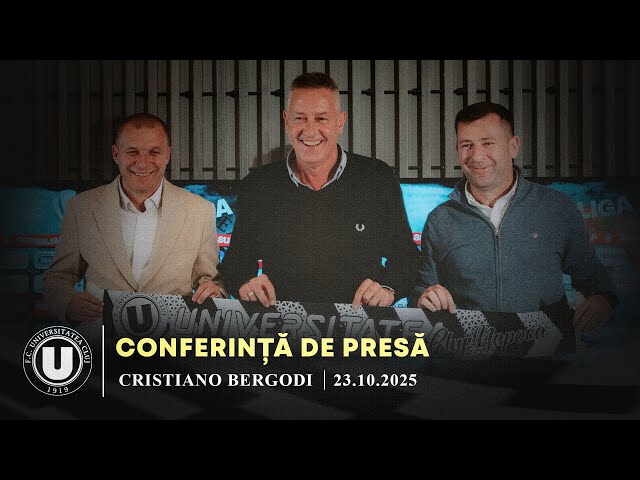 🎙  CONFERINȚĂ DE PRESĂ | Cristiano Bergodi: „Vreau să fac ceva deosebit aici, cu ”U” Cluj”