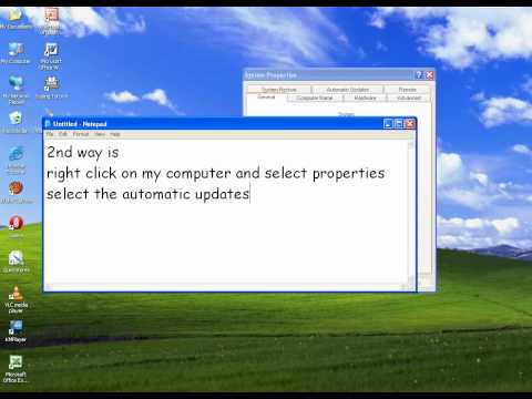 how to turn off automatic updates xp