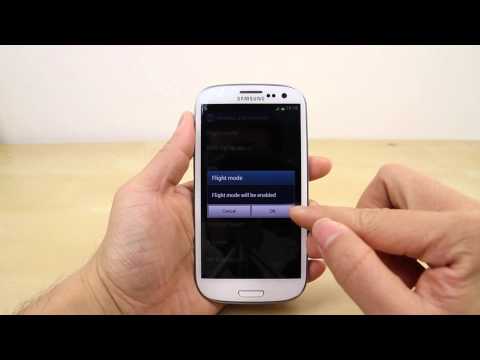how to remove flight mode in galaxy y