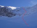 Zimski uspon na Pločno, najviši vrh Čvrsnice (2228 m.), i spust skijama niz njegovu SZ stijenu.