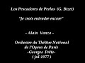 grabaci�n de la hermosa  aria de nadir realizada en julio de 1977 en paris.