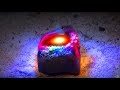 DIY Lava Obsidian FARMING from Regular Rock 1650C Solar Fresnel Lens Borosilicate minecraft