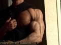 Bodybuilder Sagi Kalev ready for a photo shoot