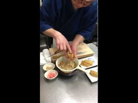 「そば稲荷寿司」の作り方