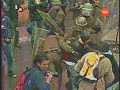 Carabinero recibe piedrazo