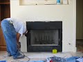 Limestone Fireplace Mantel Installation