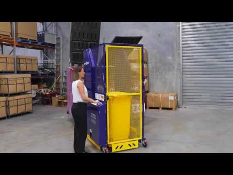 Universal powered bin lifter demo