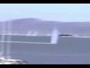 jet crossing a river