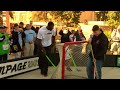 recently at the spurs 5k, spurs tony parker, george hill and dejuan blair took to a game of street hockey with some of day's participants.