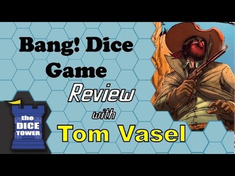 Bang - Tom Vasel takes a look at the faster dice version of the popular card game Bang! Westerns, huzzah! Buy great games at http://www.coolstuffinc.com Find more r...