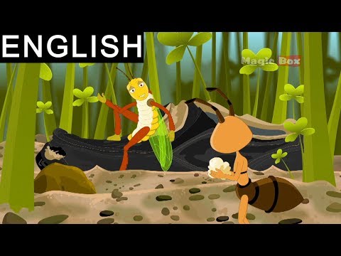 The Ant And Grasshopper - Aesop's Fables - Animated/Cartoon Tales For Kids