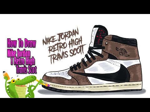 video-linktoworks-How to draw Nike Air Jordan 1 Retro High Travis Scott