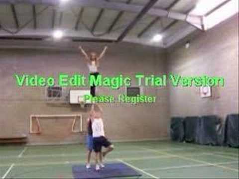 Chorley Warriors cheerleading stunts